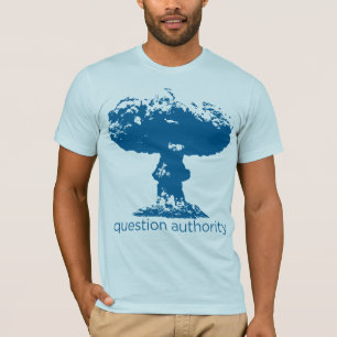 質問権限のきのこ雲のワイシャツ Tシャツ