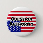 質問権限 缶バッジ (正面)