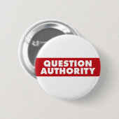 質問権限-赤! 缶バッジ (正面&裏面)