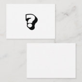 質問，日付の招待，はっきりしたモダン白黒 アドバイスカード (正面/裏面)