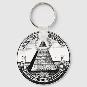 質問Illuminatiの新世界秩序 キーホルダー