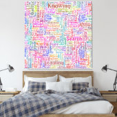 質問Inprendre Nuage MotssTexteモチーフのメッセージ キャンバスプリント (インサイチュ (寝室))