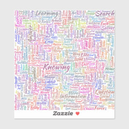 質問Inprendre Nuage MotssTexteモチーフのメッセージ シール