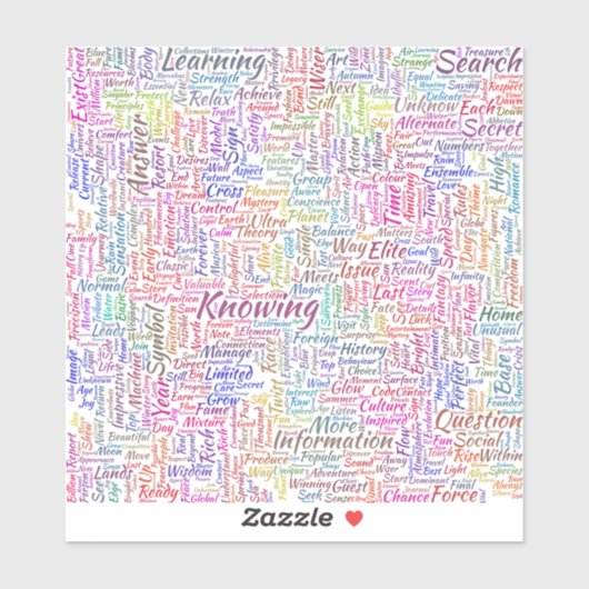 質問Inprendre Nuage MotssTexteモチーフのメッセージ シール (シート)