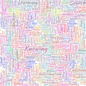 質問Inprendre Nuage MotssTexteモチーフのメッセージ シール (正面)