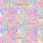 質問Inprendre Nuage MotssTexteモチーフのメッセージ シール (正面)