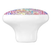 質問Inprendre Nuage MotssTexteモチーフのメッセージ セラミックノブ (側面)