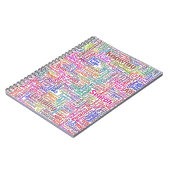 質問Inprendre Nuage MotssTexteモチーフのメッセージ ノートブック (左側)