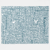 質問Inprendre Nuage MotssTexteモチーフのメッセージ フリースブランケット (正面(横))