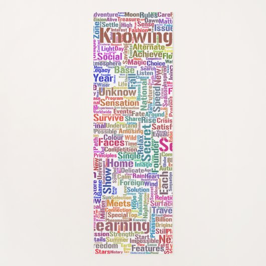 質問Inprendre Nuage MotssTexteモチーフのメッセージ ヨガマット (正面)