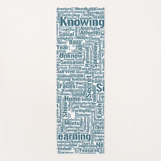 質問Inprendre Nuage MotssTexteモチーフのメッセージ ヨガマット (正面)