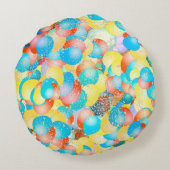 質問Inprendre Nuage MotssTexteモチーフのメッセージ ラウンドクッション (裏面)