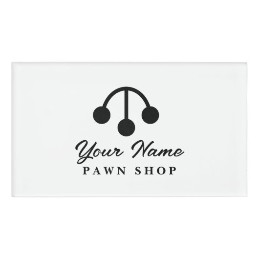 質屋スタッフの名前をカスタムするラベル 名札 (正面)