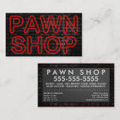 質屋: 電気印 名刺 (正面/裏面)