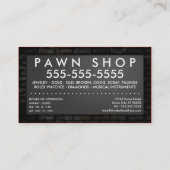 質屋: 電気印 名刺 (裏面)