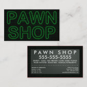 質屋: 電気緑の印 名刺 (正面/裏面)