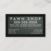 質屋: 電気緑の印 名刺 (裏面)