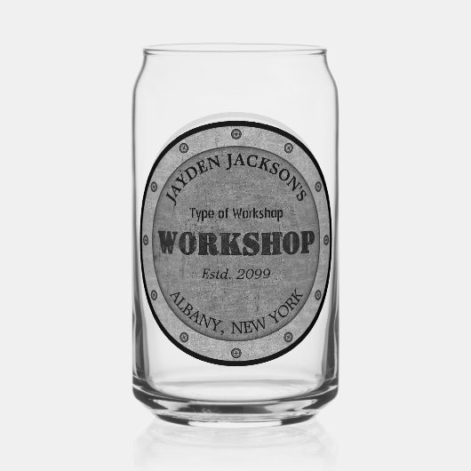 質感のあるエフェクトショップワークショップマンケーブビールを流す ガラス缶 (裏面)