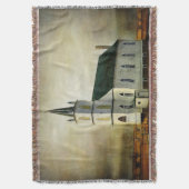 質感のあるカントリーチャーチブランケット スローブランケット (正面縦)