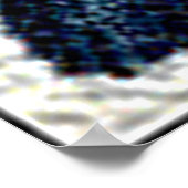 質感のあるポスターに描かれた二色のカッコウ鳥 ポスター (角)