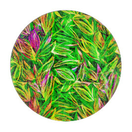 質感のあるリーフガーデンアート カッティングボード