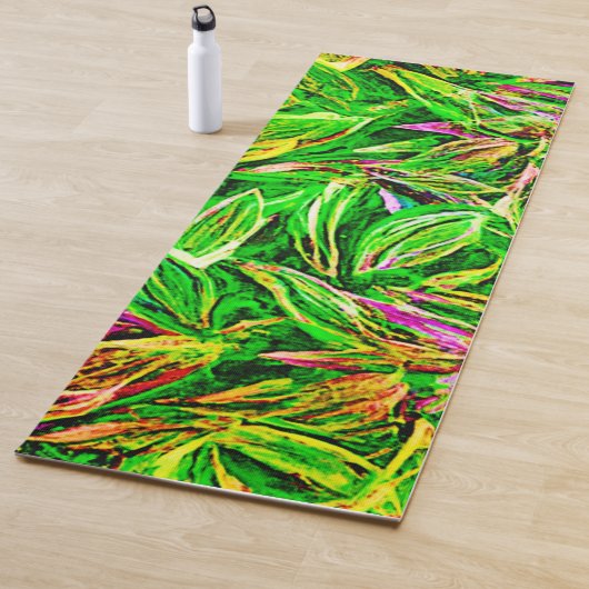 質感のあるリーフガーデンアート ヨガマット (インサイチュ)