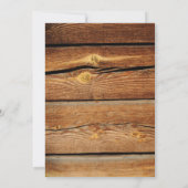 質感のある古い木材"オフから大学"招待状 招待状 (裏面)