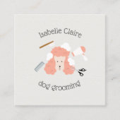 質感のある名刺ヴィンテージレトロドッググルーミング スクエア名刺 (正面)