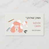 質感のある名刺ヴィンテージレトロドッググルーミング 名刺 (正面)