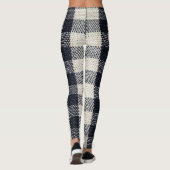 質感のある格子綿織物の背景 レギンス (裏面)