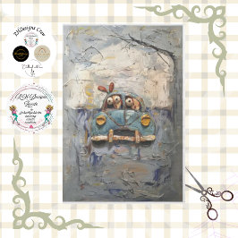 質感のある漫画の車キャラクター 薄葉紙