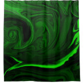 質感のある緑色のマラカイト石 シャワーカーテン (正面)