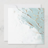 質感のある青い金ゴールドモダン結婚式招待状 招待状 (裏面)