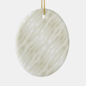 質感のある高貴なライトベージュと白 セラミックオーナメント (右)