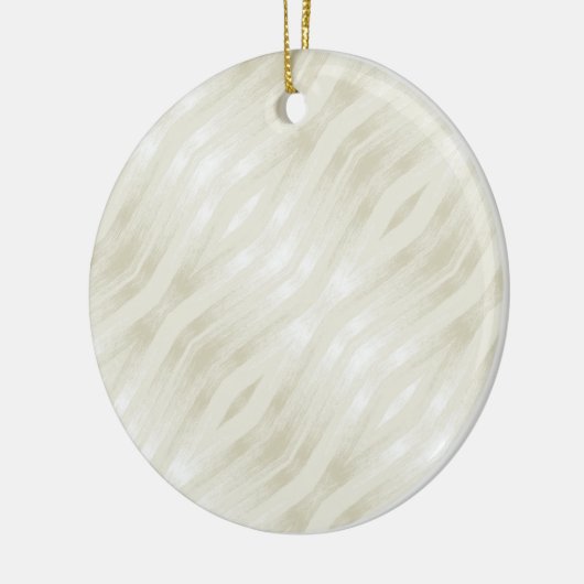 質感のある高貴なライトベージュと白 セラミックオーナメント (左)