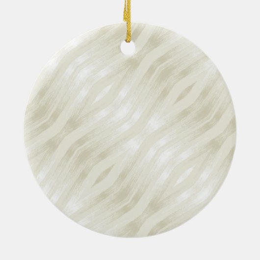 質感のある高貴なライトベージュと白 セラミックオーナメント (裏面)