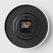 質感のある高貴なライトベージュと白 壁時計 (裏面)