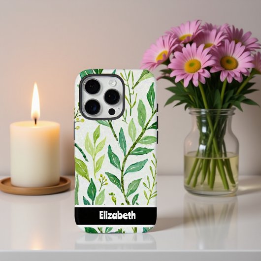 質感のあるImpasto Greeneryの頭が切れる電話 Case-Mate iPhoneケース