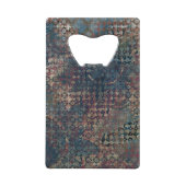 質感のきたないパッチワークが付いている汚いパターン クレジットカード栓抜き (正面)