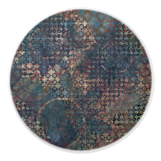 質感のきたないパッチワークが付いている汚いパターン セラミックノブ (正面)