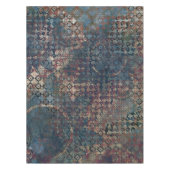 質感のきたないパッチワークが付いている汚いパターン テーブルクロス (正面)