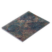 質感のきたないパッチワークが付いている汚いパターン ノートブック (左側)