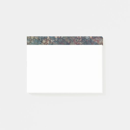 質感のきたないパッチワークが付いている汚いパターン ポストイット (正面)