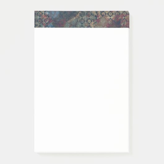 質感のきたないパッチワークが付いている汚いパターン ポストイット (正面)