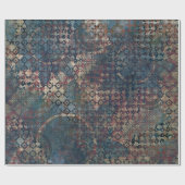 質感のきたないパッチワークが付いている汚いパターン ラッピングペーパー (フラット)