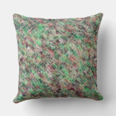 質感のステンドミントと軽いレリーフ、 浮き彫りのサーモン クッション (裏面)