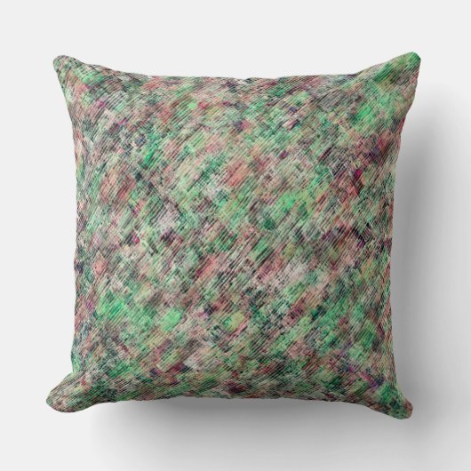 質感のステンドミントと軽いレリーフ、 浮き彫りのサーモン クッション (正面)