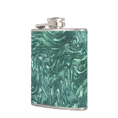 質感の玉と青緑色の色調 フラスク (左)