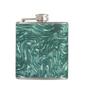 質感の玉と青緑色の色調 フラスク (正面)