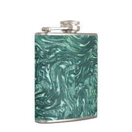 質感の玉と青緑色の色調 フラスク